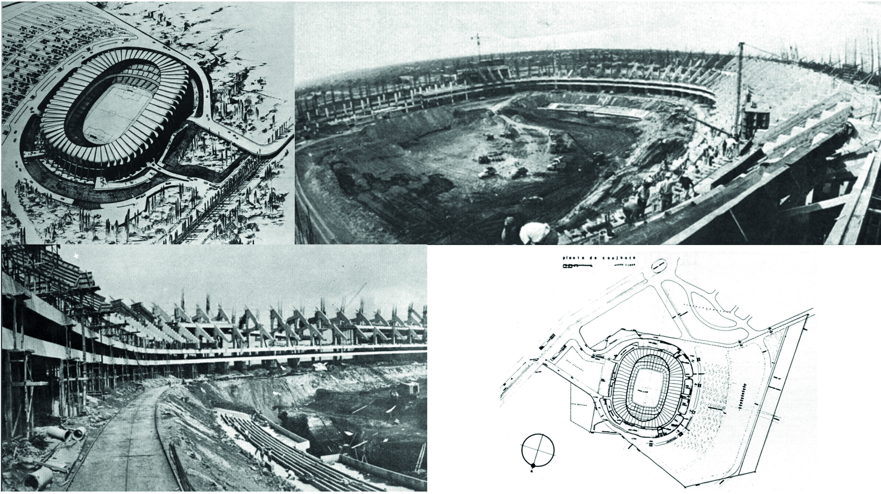 Dos jugadas, un edificio: la construcción del Estadio Azteca