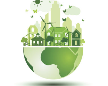 green city with green Eco Earth concept ,vector illustration