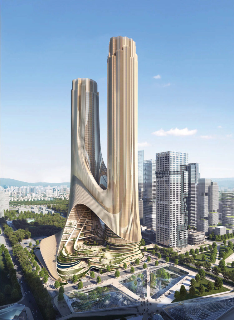 Construcción de torre en China con 400 metros de altura